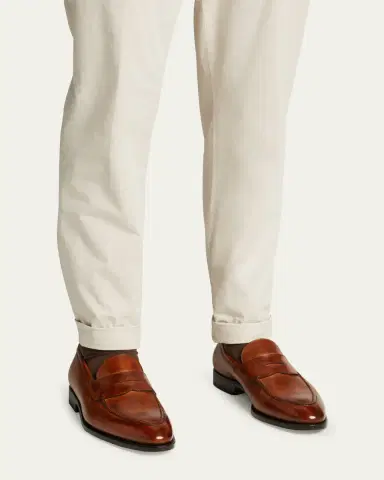 Bontoni Men's Principe Leather Penny Loafers | Thumbnail 2 Bontoni Men's Principe Leather Penny Loafers | Thumbnail 2