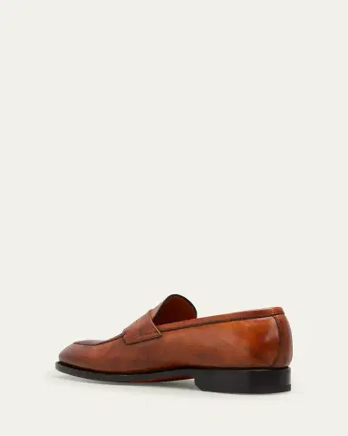 Bontoni Men's Principe Leather Penny Loafers | Thumbnail 4 Bontoni Men's Principe Leather Penny Loafers | Thumbnail 4