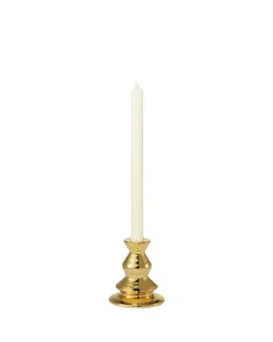 AERIN Allette 4.6" Medium Candleholder, Gold | Thumbnail 1