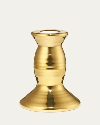 AERIN Allette 4" Small Candleholder, Gold | Thumbnail 2