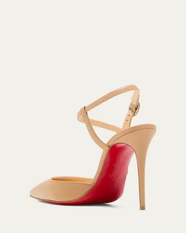 Christian Louboutin Jenlove Calfskin Red Sole Ankle-Strap High-Heel Pumps | Thumbnail 3