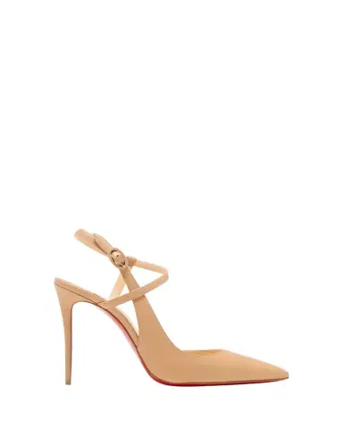 Christian Louboutin Jenlove Calfskin Red Sole Ankle-Strap High-Heel Pumps | Thumbnail 1