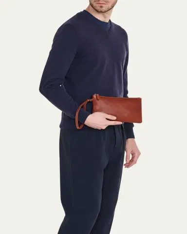 Il Bisonte Oriuolo Vacchetta Leather Clutch Bag | Thumbnail 3 Il Bisonte Oriuolo Vacchetta Leather Clutch Bag | Thumbnail 3