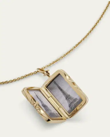 MONICA RICH KOSANN 18k Gold Sun and Star Diamond Locket Necklace | Thumbnail 3 MONICA RICH KOSANN 18k Gold Sun and Star Diamond Locket Necklace | Thumbnail 3