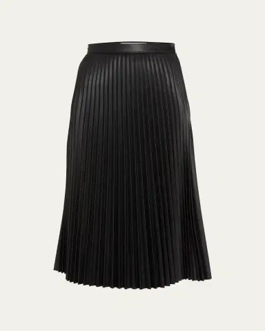 Proenza Schouler White Label Pleated Vegan Leather Midi Skirt | Thumbnail 12