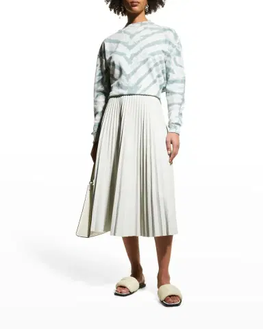 Proenza Schouler White Label Pleated Vegan Leather Midi Skirt | Thumbnail 17