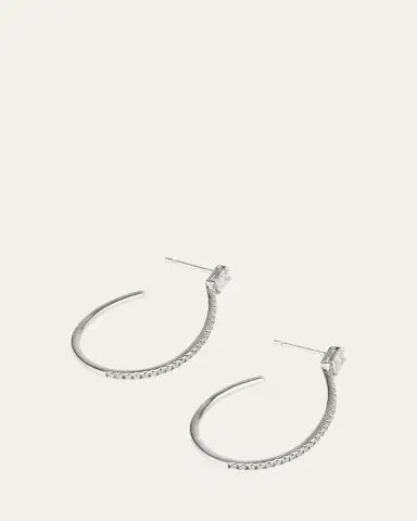 Lana 14K Gold Flawless Diamond Teardrop Hoop Earrings, 35mm | Thumbnail 3