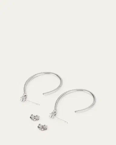 Lana 14K Gold Flawless Diamond Teardrop Hoop Earrings, 35mm | Thumbnail 4