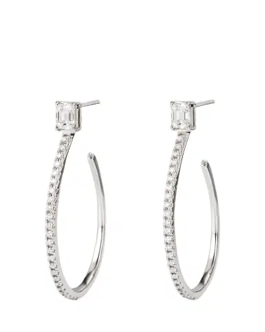 Lana 14K Gold Flawless Diamond Teardrop Hoop Earrings, 35mm | Thumbnail 1