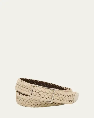 Simonnot Godard Men's Reversible Suede Wool Felt Belt | Thumbnail 4