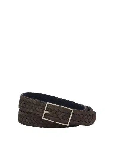 Simonnot Godard Men's Reversible Suede Wool Felt Belt | Thumbnail 1