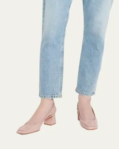 Santoni Lemon Patent Buckle Slingback Pumps | Thumbnail 5