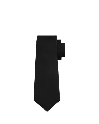 Kiton Men's Silk 7-Fold Tie, Black | Thumbnail 1