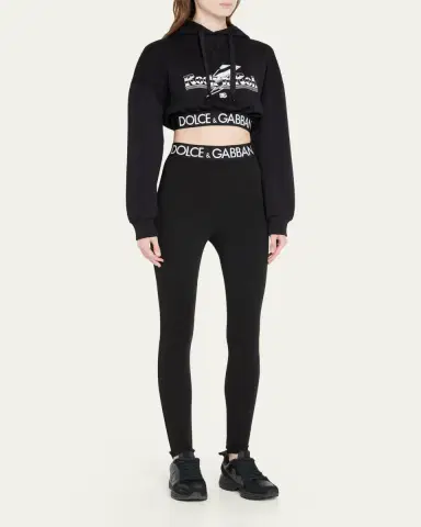 Dolce & Gabbana Branded Elastic High-Waist Leggings w/ Detachable Stirrups | Thumbnail 2 Dolce & Gabbana Branded Elastic High-Waist Leggings w/ Detachable Stirrups | Thumbnail 2