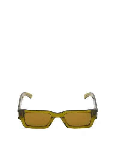 Saint Laurent Men's Rectangle Acetate Sunglasses with Logo | Thumbnail 1