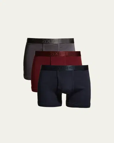 2XIST Men's 3-Pack Pima Cotton Boxer Briefs | Thumbnail 3