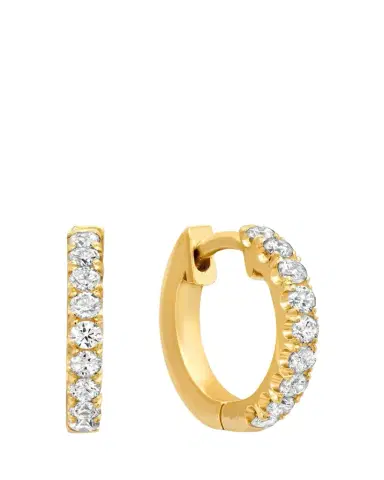Jennifer Meyer 18k Yellow Gold Small Diamond Huggie Earrings | Thumbnail 1 Jennifer Meyer 18k Yellow Gold Small Diamond Huggie Earrings | Thumbnail 1