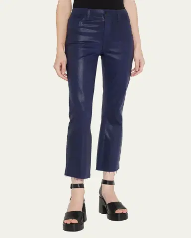 L'Agence Kendra High-Rise Coated Crop Flare Jeans | Thumbnail 4 L'Agence Kendra High-Rise Coated Crop Flare Jeans | Thumbnail 4