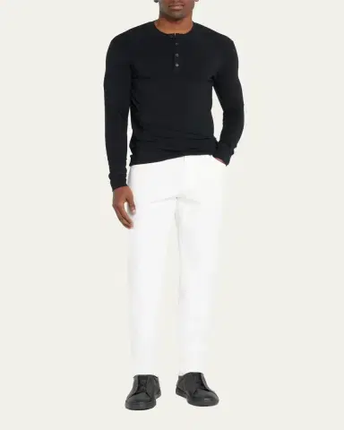 Zegna Men's Cotton 5-Pocket Pants | Thumbnail 2