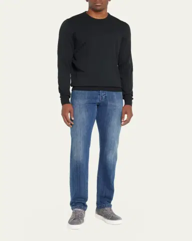 Kiton Men's Wool Crewneck Sweater | Thumbnail 2