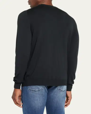 Kiton Men's Wool Crewneck Sweater | Thumbnail 3