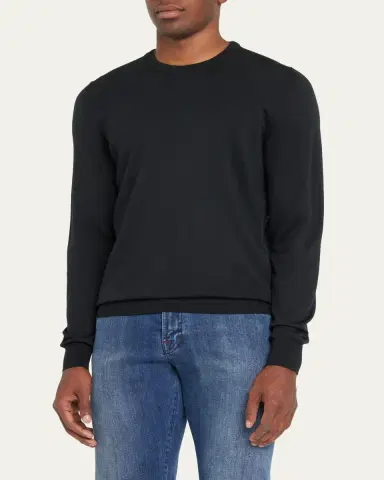 Kiton Men's Wool Crewneck Sweater | Thumbnail 4