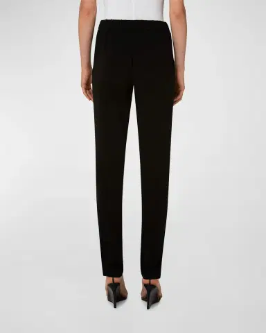 Akris punto Mike Split-Hem Crepe Pull-On Pants | Thumbnail 3