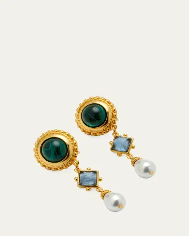 ben-amun Multi Stone Clip-On Earrings | Thumbnail 3