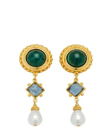 ben-amun Multi Stone Clip-On Earrings | Thumbnail 1