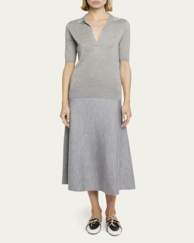 Gabriela Hearst Frank Cashmere Polo Top | Thumbnail 2 Gabriela Hearst Frank Cashmere Polo Top | Thumbnail 2