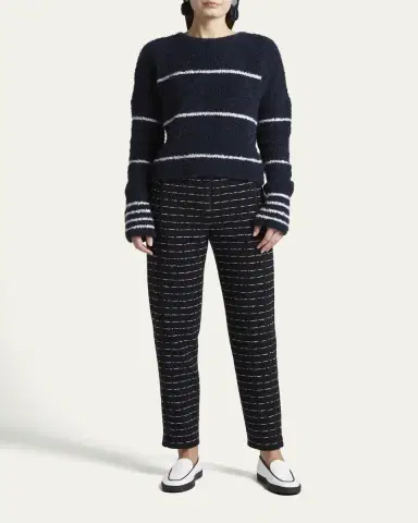 Giorgio Armani Straight-Leg Ankle Jersey Jacquard Pants | Thumbnail 2 Giorgio Armani Straight-Leg Ankle Jersey Jacquard Pants | Thumbnail 2