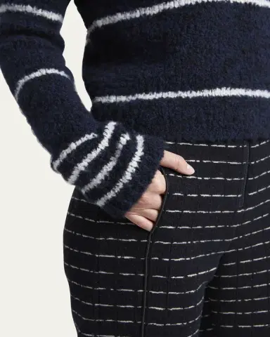 Giorgio Armani Straight-Leg Ankle Jersey Jacquard Pants | Thumbnail 5 Giorgio Armani Straight-Leg Ankle Jersey Jacquard Pants | Thumbnail 5