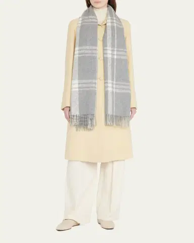Max Mara Blocco Alpaca Fringe Scarf | Thumbnail 2