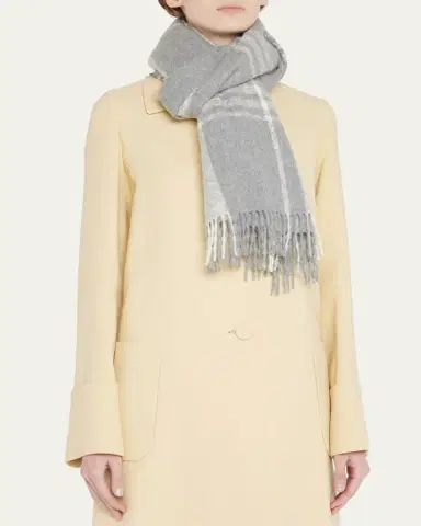 Max Mara Blocco Alpaca Fringe Scarf | Thumbnail 3