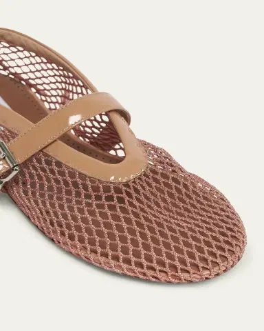 Alaïa Mesh Mary Jane Ballerina Flats | Thumbnail 19