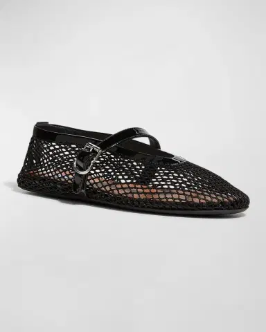 Alaïa Mesh Mary Jane Ballerina Flats | Thumbnail 28