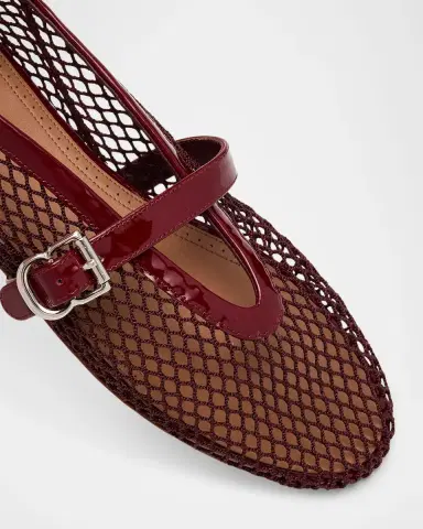 Alaïa Mesh Mary Jane Ballerina Flats | Thumbnail 34