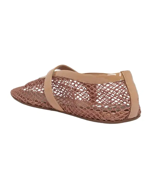 Mesh Mary Jane Ballerina Flats
