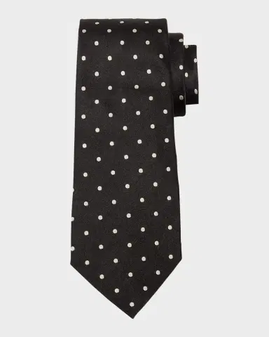 Ralph Lauren Purple Label Polka-Dot Silk Satin Tie | Thumbnail 2