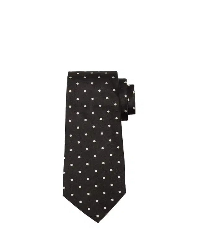 Polka-Dot Silk Satin Tie
