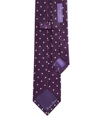 Ralph Lauren Purple Label Men's Polka-Dot Silk Satin Tie | Thumbnail 1