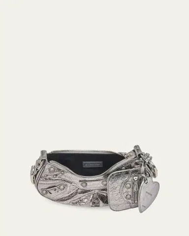 Balenciaga Cagole XS Metallic Stud Hobo Shoulder Bag | Thumbnail 4