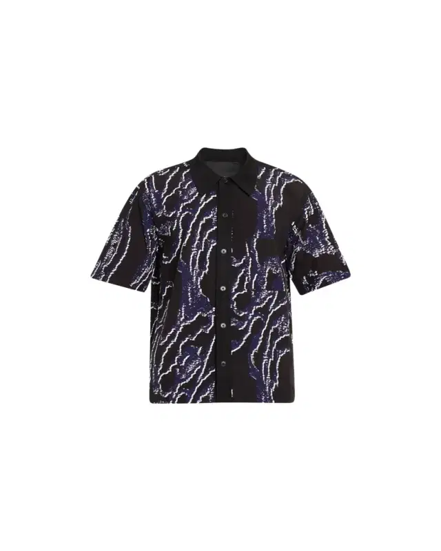 3.1 Phillip Lim Men's Wood Grain-Print Sport Shirt