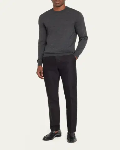 Kiton Men's Wool Crewneck Sweater | Thumbnail 2 Kiton Men's Wool Crewneck Sweater | Thumbnail 2