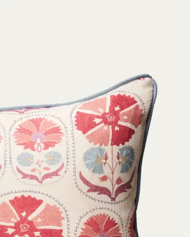 Schumacher Anjuna Floral Linen Pillow | Thumbnail 2