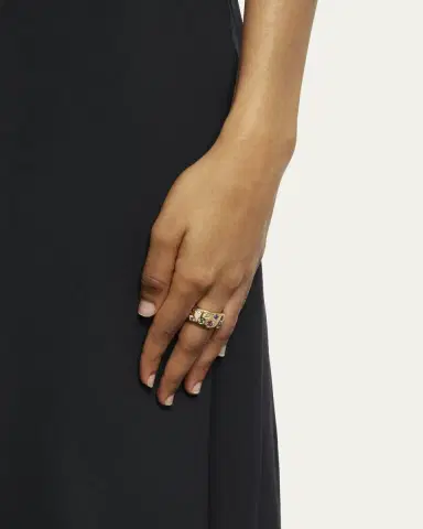Pomellato Iconica Maxi 18K Rose Gold Ring with Multicolor Gemstones | Thumbnail 2 Pomellato Iconica Maxi 18K Rose Gold Ring with Multicolor Gemstones | Thumbnail 2
