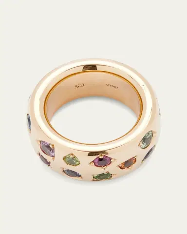 Pomellato Iconica Maxi 18K Rose Gold Ring with Multicolor Gemstones | Thumbnail 4 Pomellato Iconica Maxi 18K Rose Gold Ring with Multicolor Gemstones | Thumbnail 4