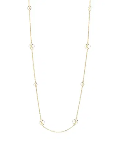 L. Klein Prisma 18k Gold Crystal Quartz Station Chain Necklace | Thumbnail 1