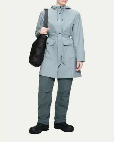 Rains Curve Belted Trench Coat with Drawstring Hood | Thumbnail 6 Rains Curve Belted Trench Coat with Drawstring Hood | Thumbnail 6