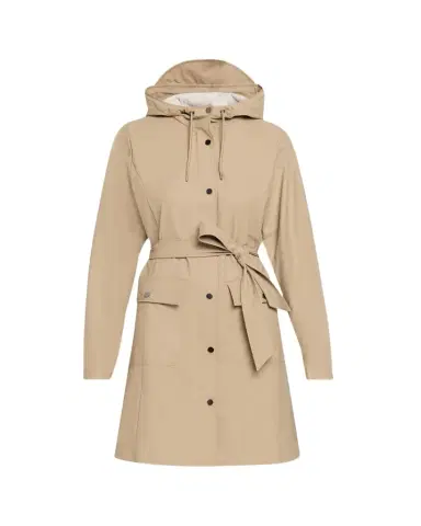 Rains Curve Belted Trench Coat with Drawstring Hood | Thumbnail 1 Rains Curve Belted Trench Coat with Drawstring Hood | Thumbnail 1